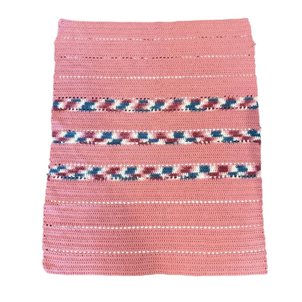 Knit Baby Girl Blanket 28